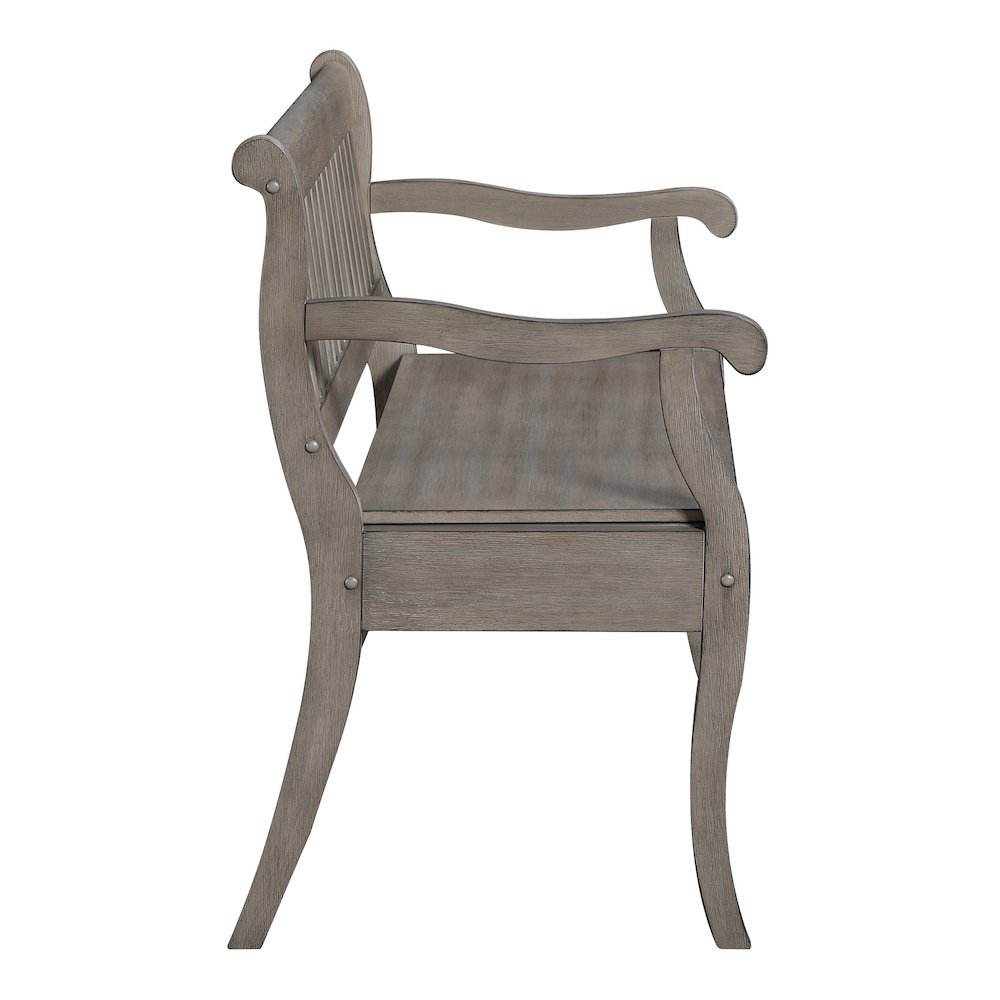 Wakefield Entryway Storage Bench Goldstone Finish. Picture 2