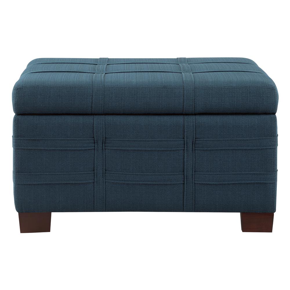 Detour Strap Square Storage Ottoman in Azure Fabric, DTR3030S-K14. Picture 3