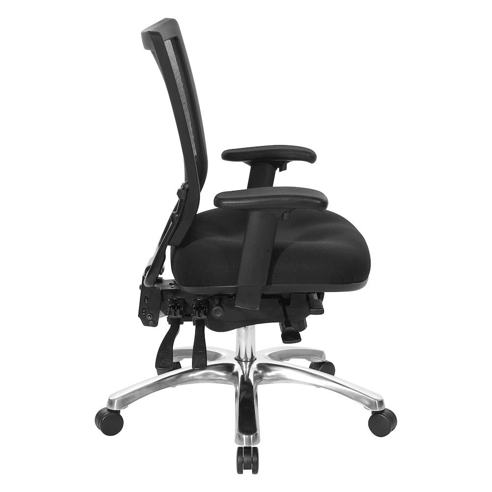 Task Chair Mesh Back in Coal Freeflex Fabric Seat Multi Function Mechanism. Picture 4