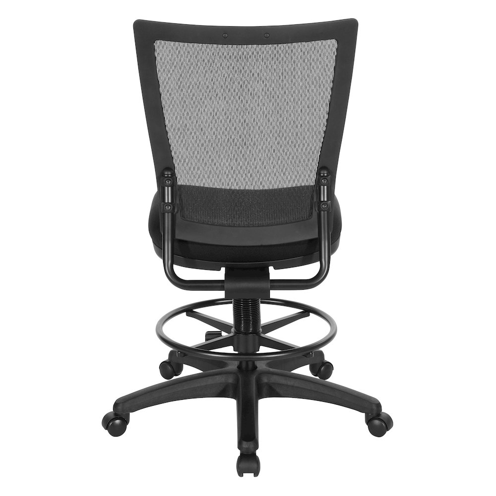 Soft PU Padded Back Frame with Breathable ProGrid Mesh Back Drafting Chair. Picture 6