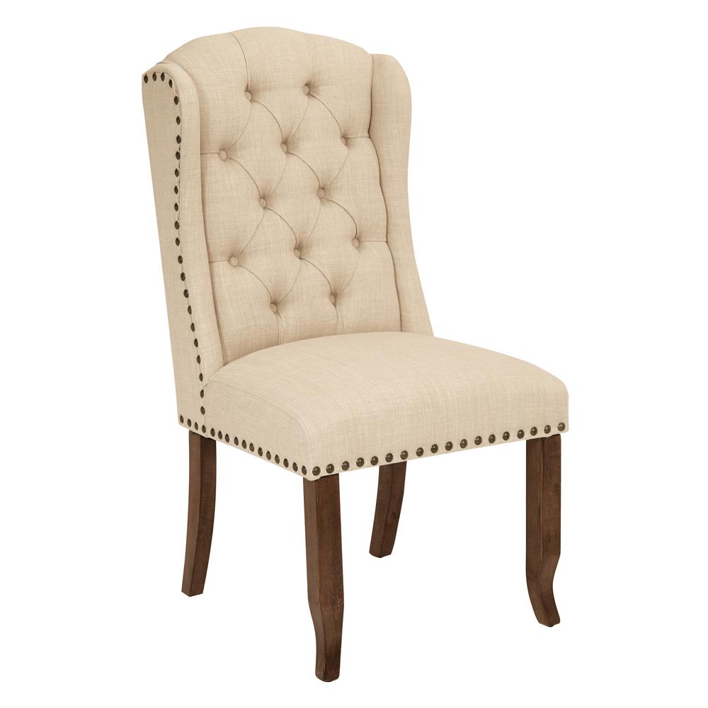 Jessica Tufted Wing Dining Chair. Picture 1