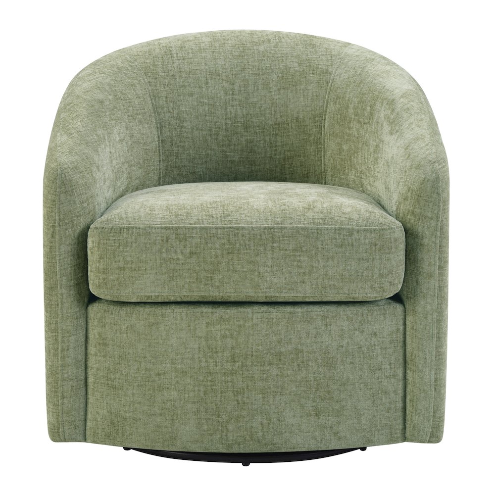 Bella Swivel Chair in Leaf Fabric. Picture 2