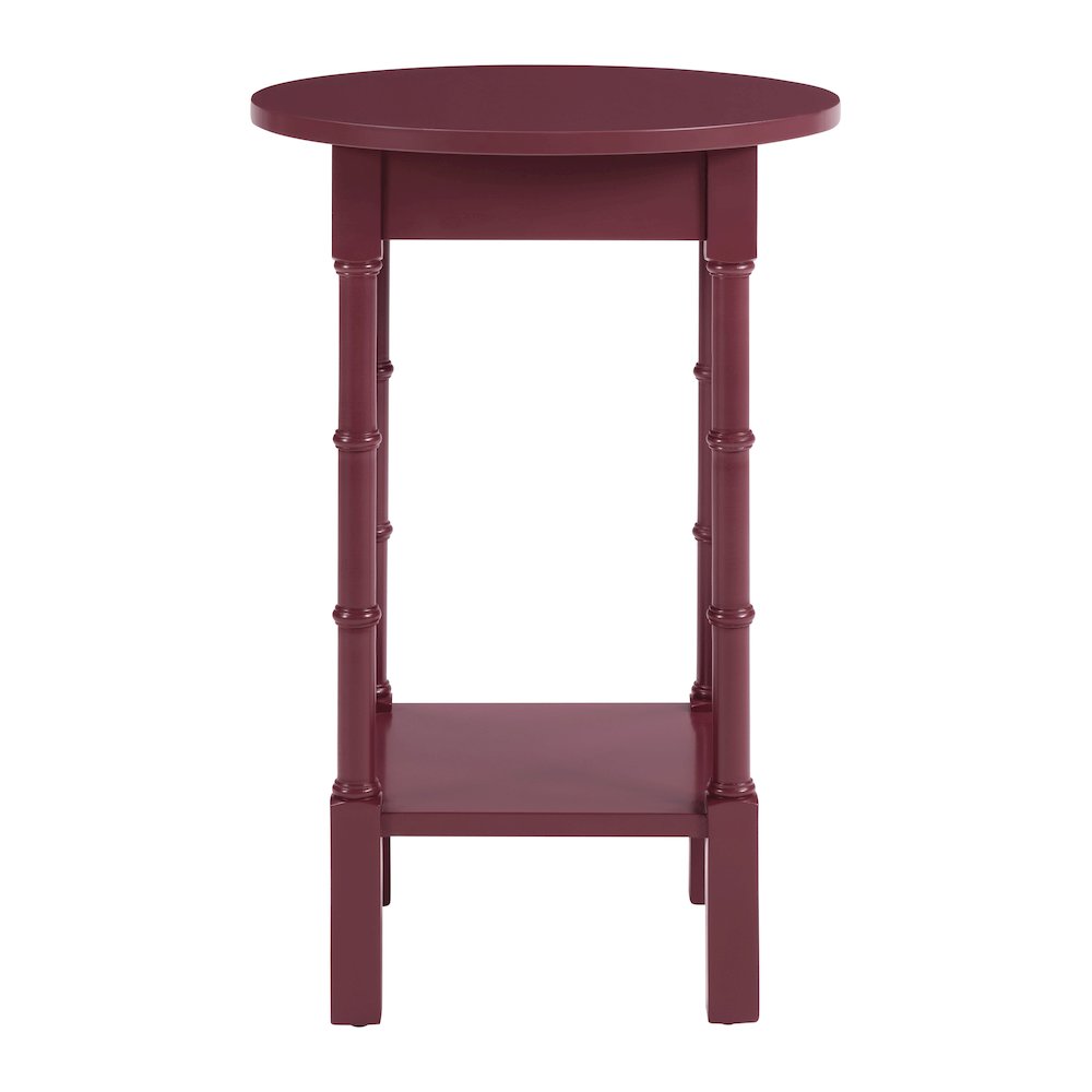Golden Side Table in Maroon Wood Finish. Picture 2