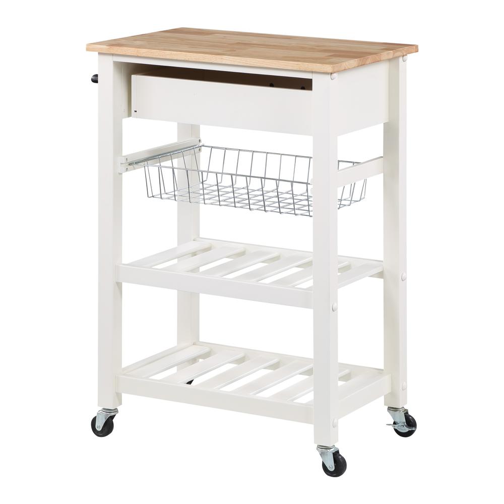 Hampton Kitchen Cart White. Picture 4