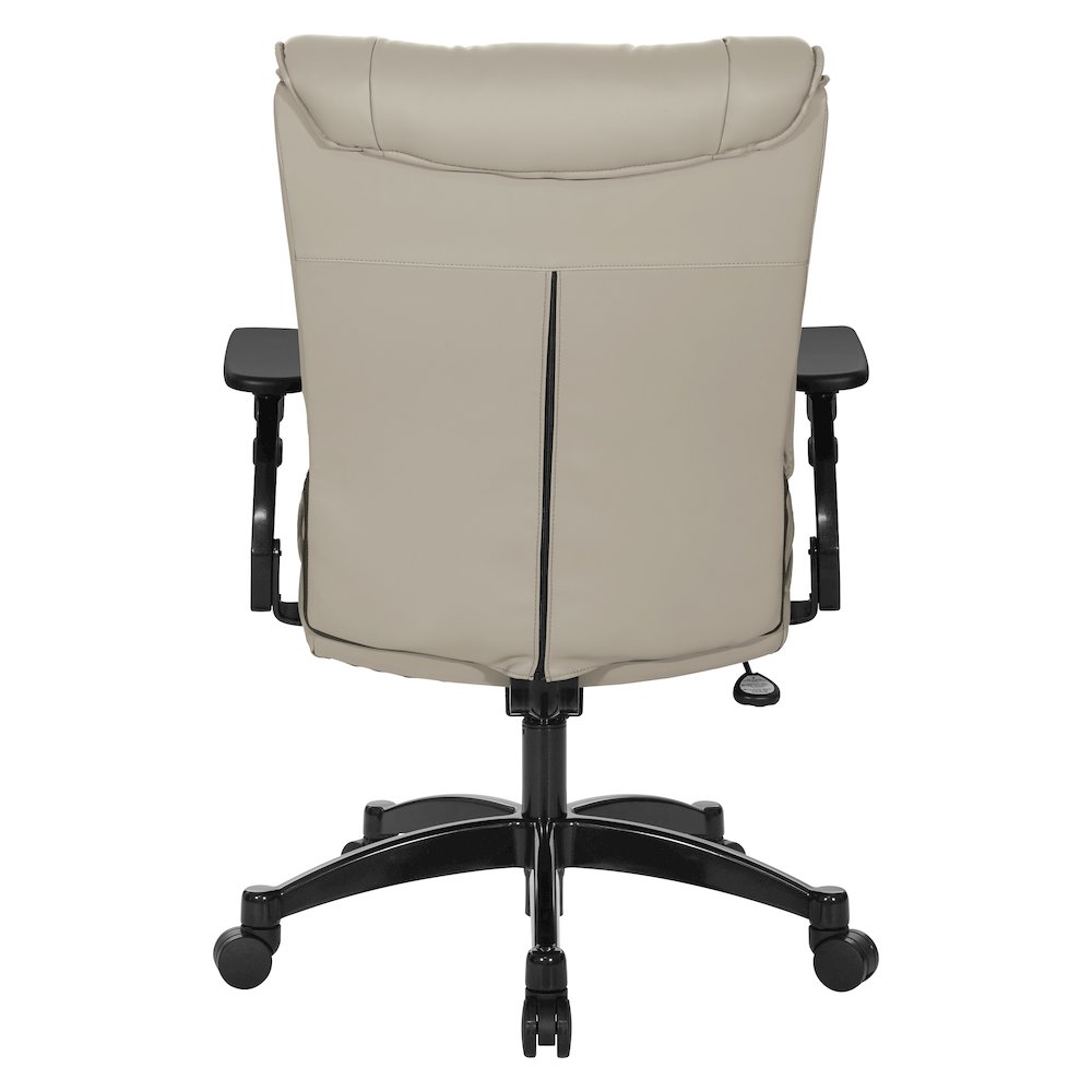 Taupe Leather Conference Chair with Cantilever Arms, Steel Base. Picture 6