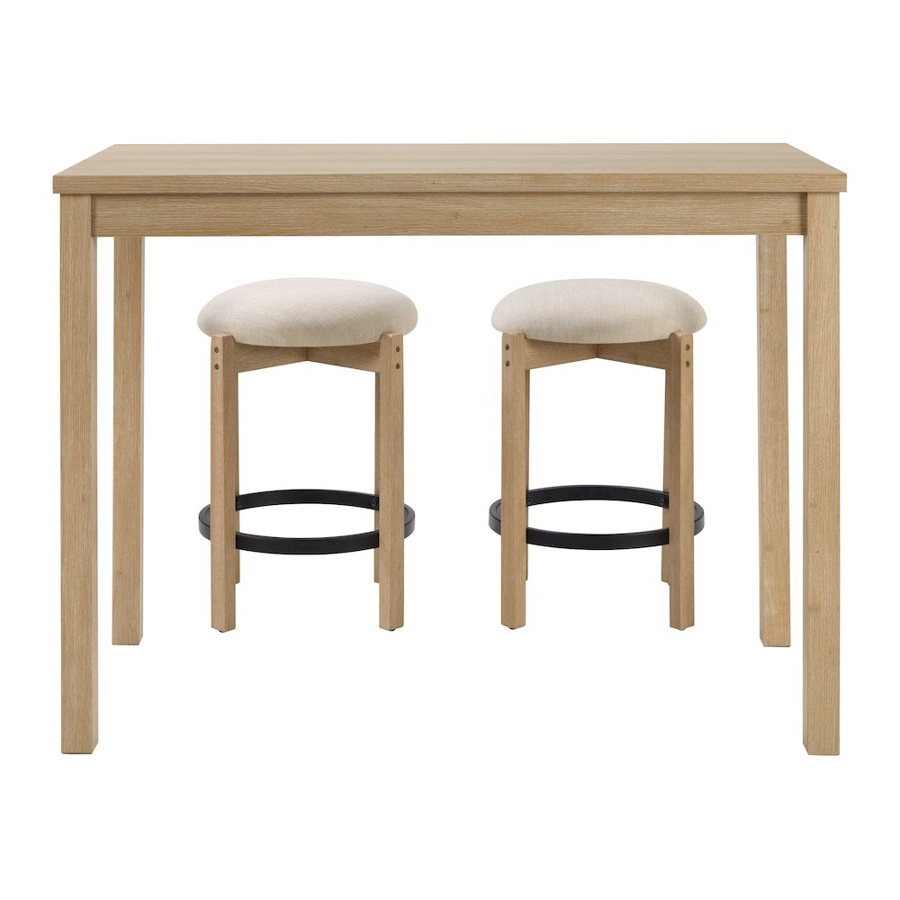 Melissa 3-PC  Counter Height Table Dining Set with Power, 2 Stools. Picture 7