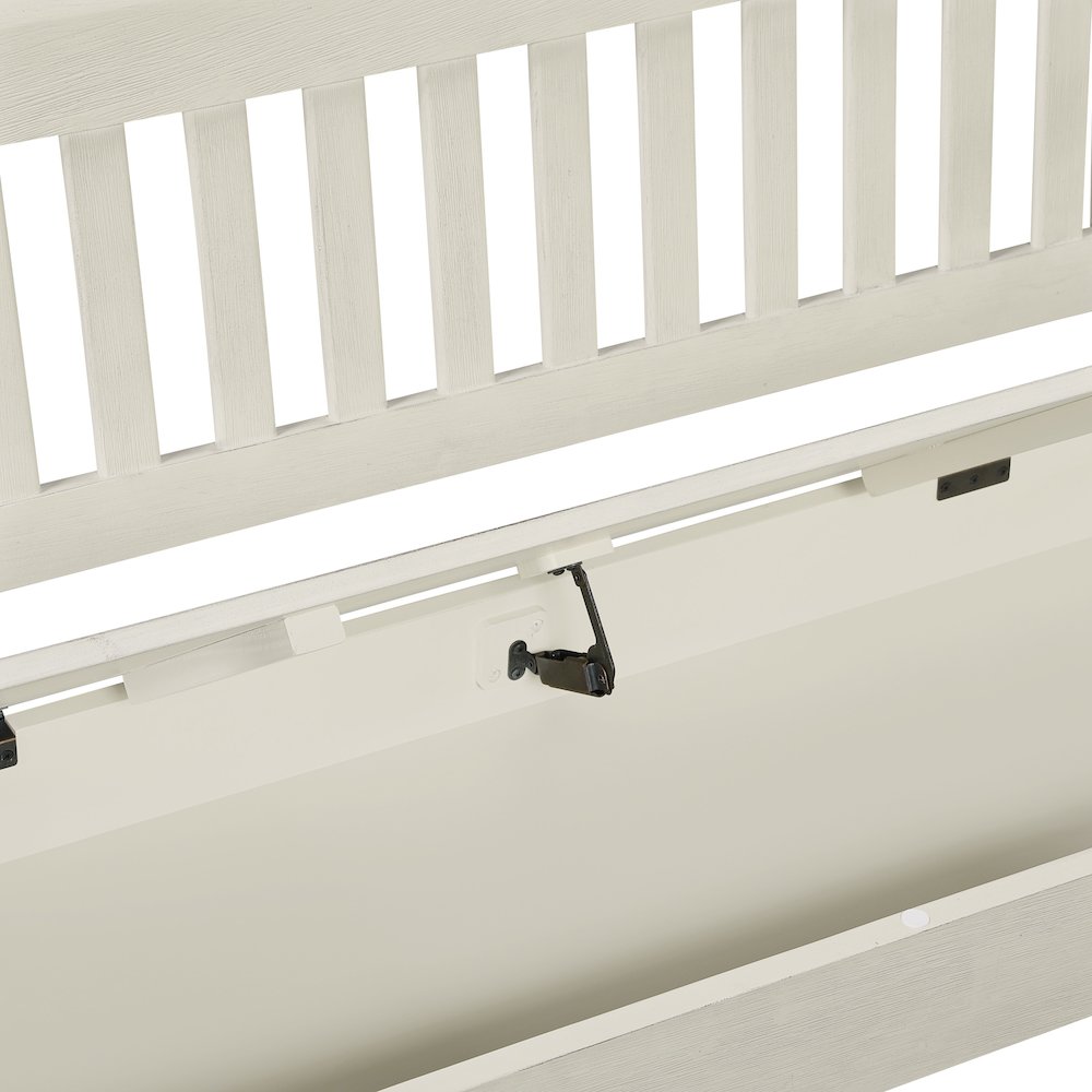 Wakefield Entryway Storage Bench in White Finish. Picture 7