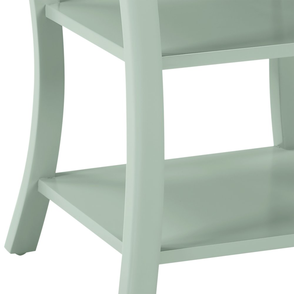 Golden Side Table in Sage Green Wood Finish. Picture 9