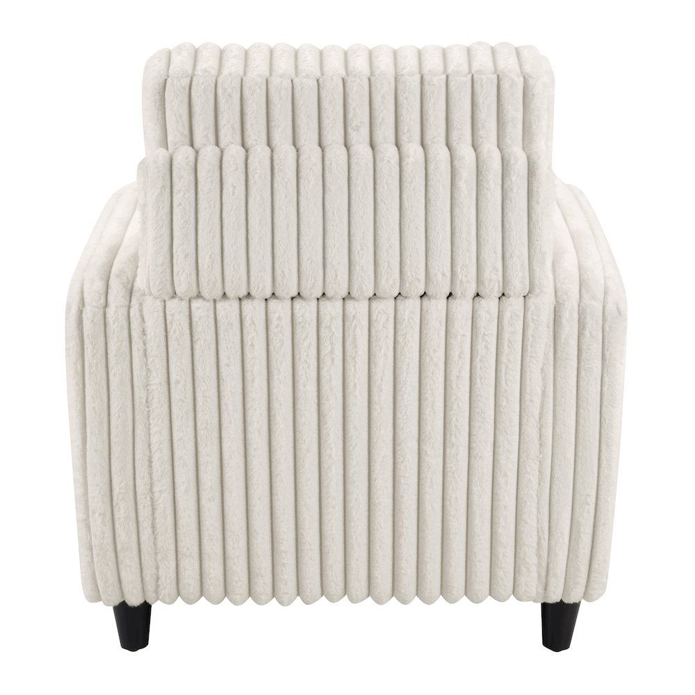 Venus Club Chair in White Cord Fabric and Dark Espresso Finish Legs. Picture 6