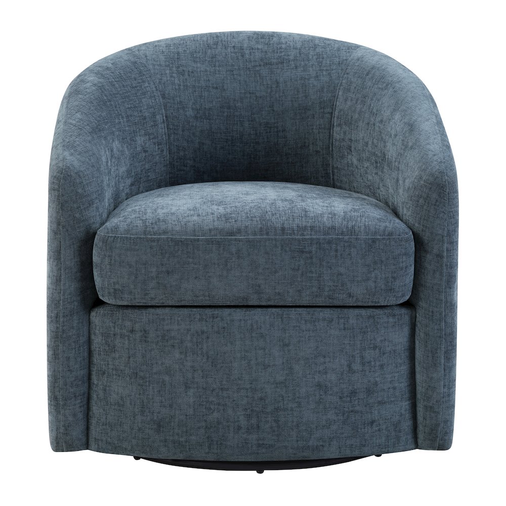 Bella Swivel Chair in Blue Denim. Picture 2