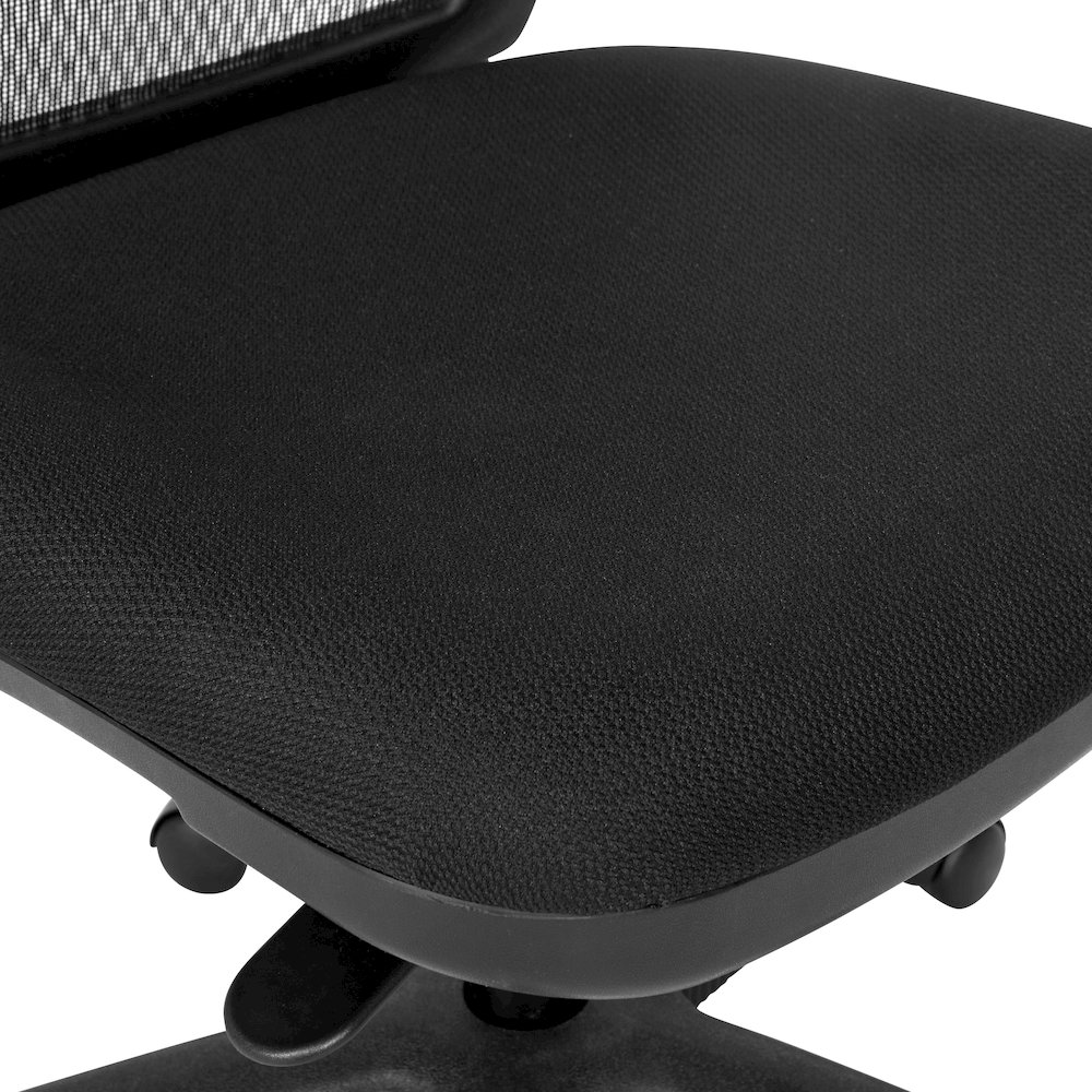 Worksmart Height Adjustable Armless Task Chair with Breathable Mesh Back. Picture 8