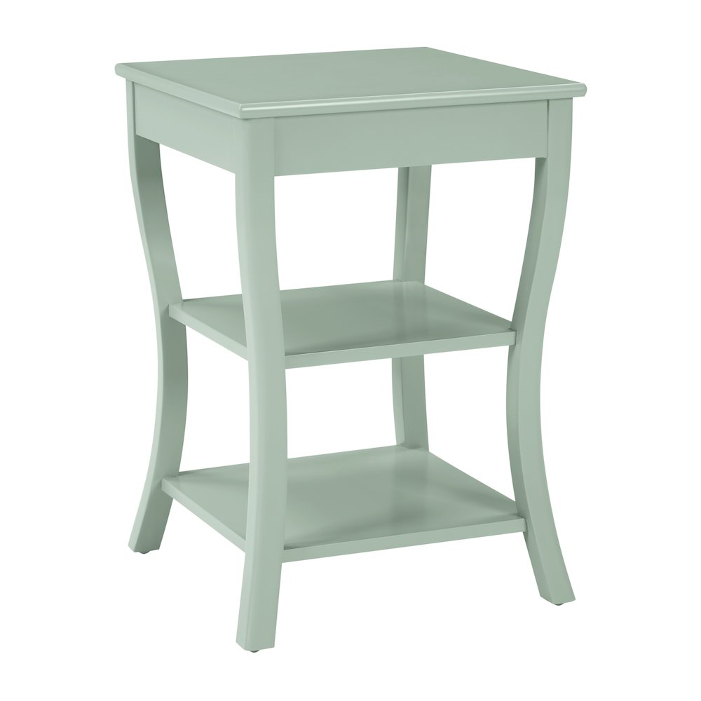 Golden Side Table in Sage Green Wood Finish. Picture 1