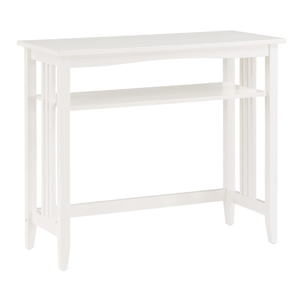 Sierra 36" Foyer Table, White Finish. Picture 1