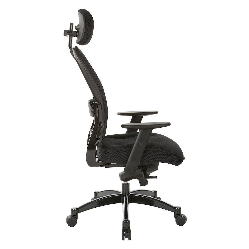 Professional Deluxe Black Breathable Mesh Back Chair. Picture 5