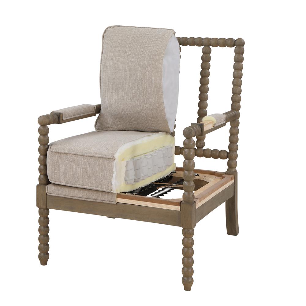 Abbott Chair in Azure Fabric with Brushed Grey Base K/D, ABB-BY4. Picture 8