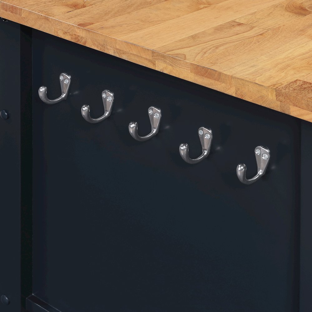 Stirling Kitchen Cart in Blue Finish. Picture 12