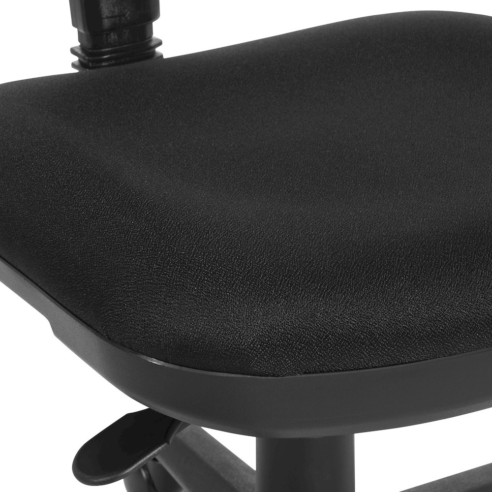 Sculptured Task Chair With Thick Padded Seat and Back in Icon black Fabric. Picture 6