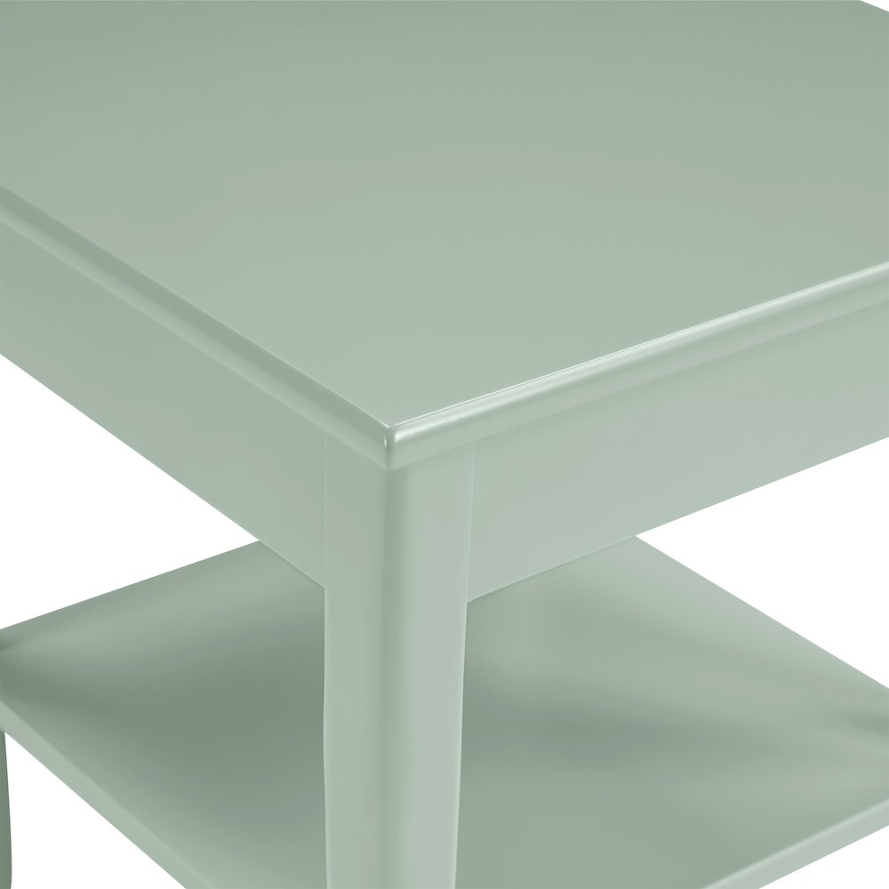 Golden Side Table in Sage Green Wood Finish. Picture 8