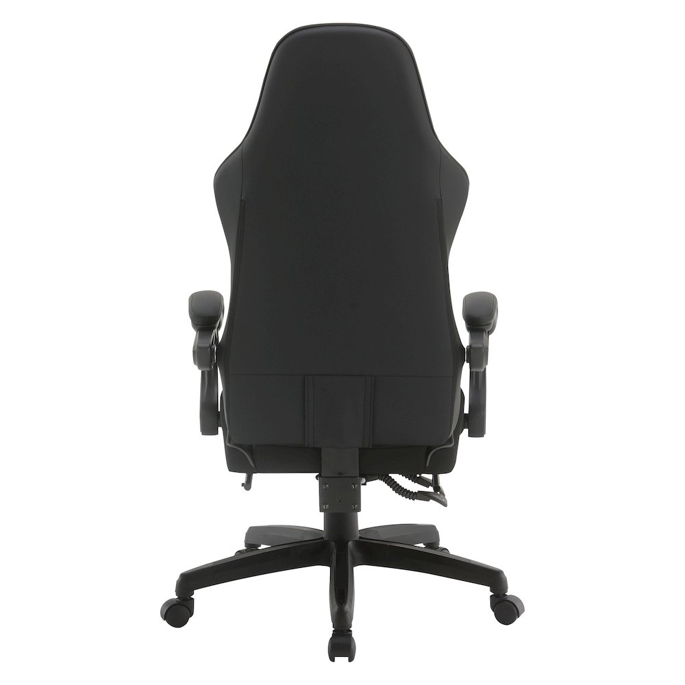 Expanse Gaming Chair  With Footrest in Grey Fabric. Picture 7