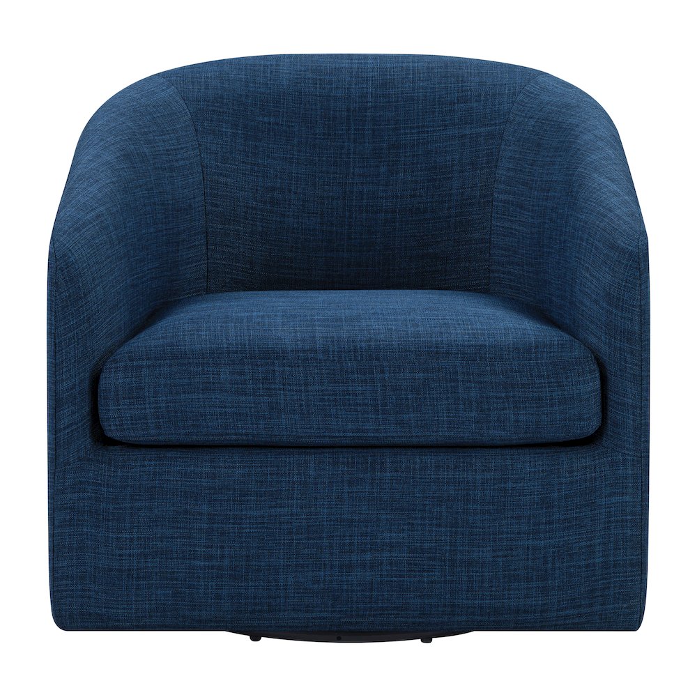 Parker Swivel Tub Chair in Navy Blue Fabric. Picture 2