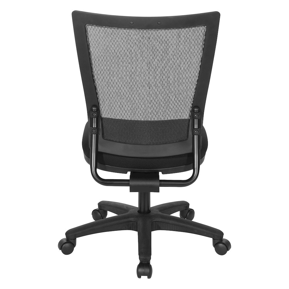 Worksmart Height Adjustable Armless Task Chair with Breathable Mesh Back. Picture 6