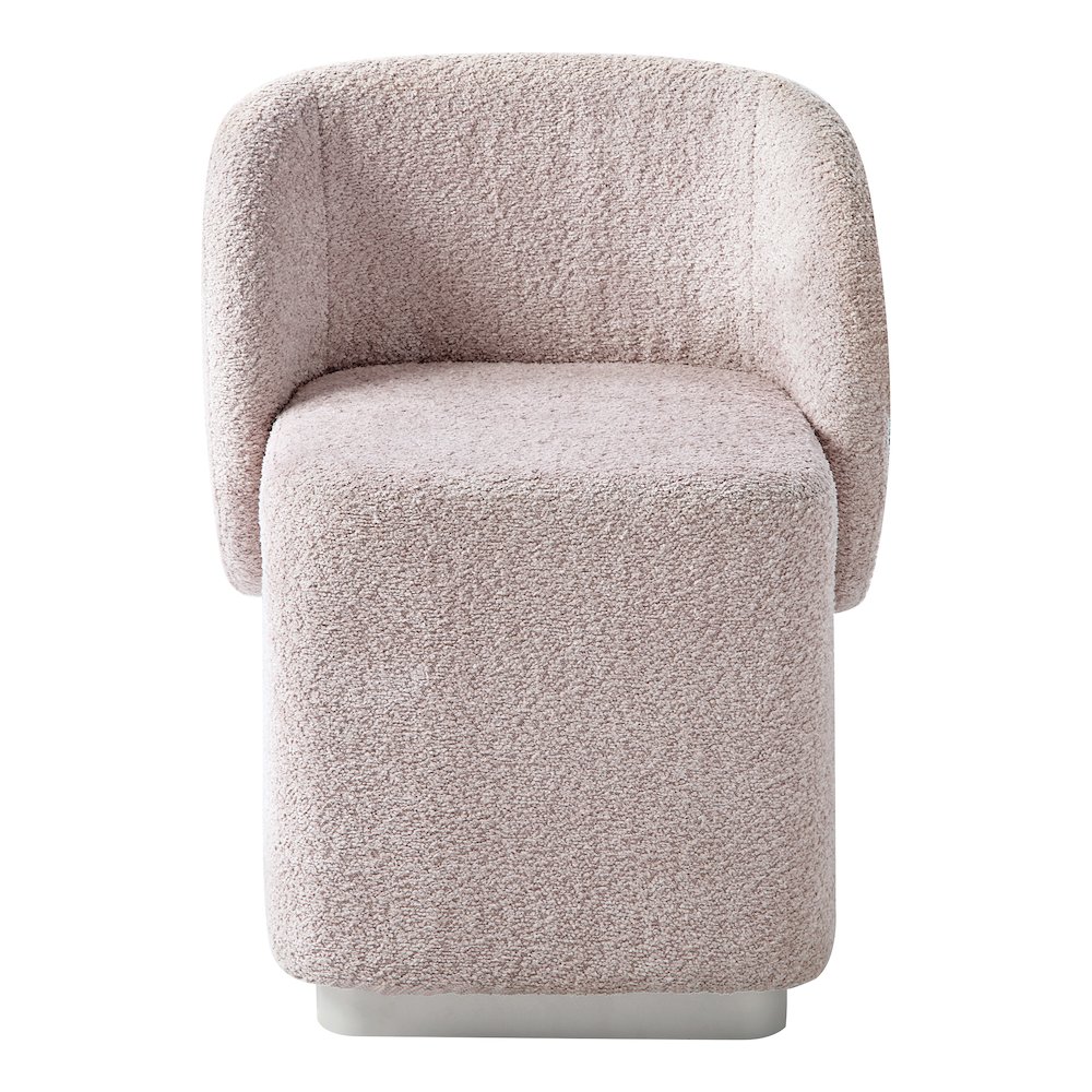 Cady Vanity Chair in Dusty Rose Fabric Fully Assembled. Picture 2