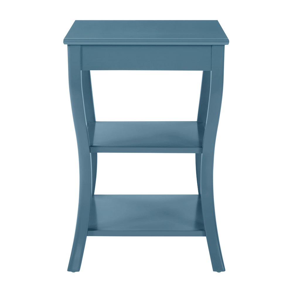 Golden Side Table in Blue Wood Finish. Picture 6