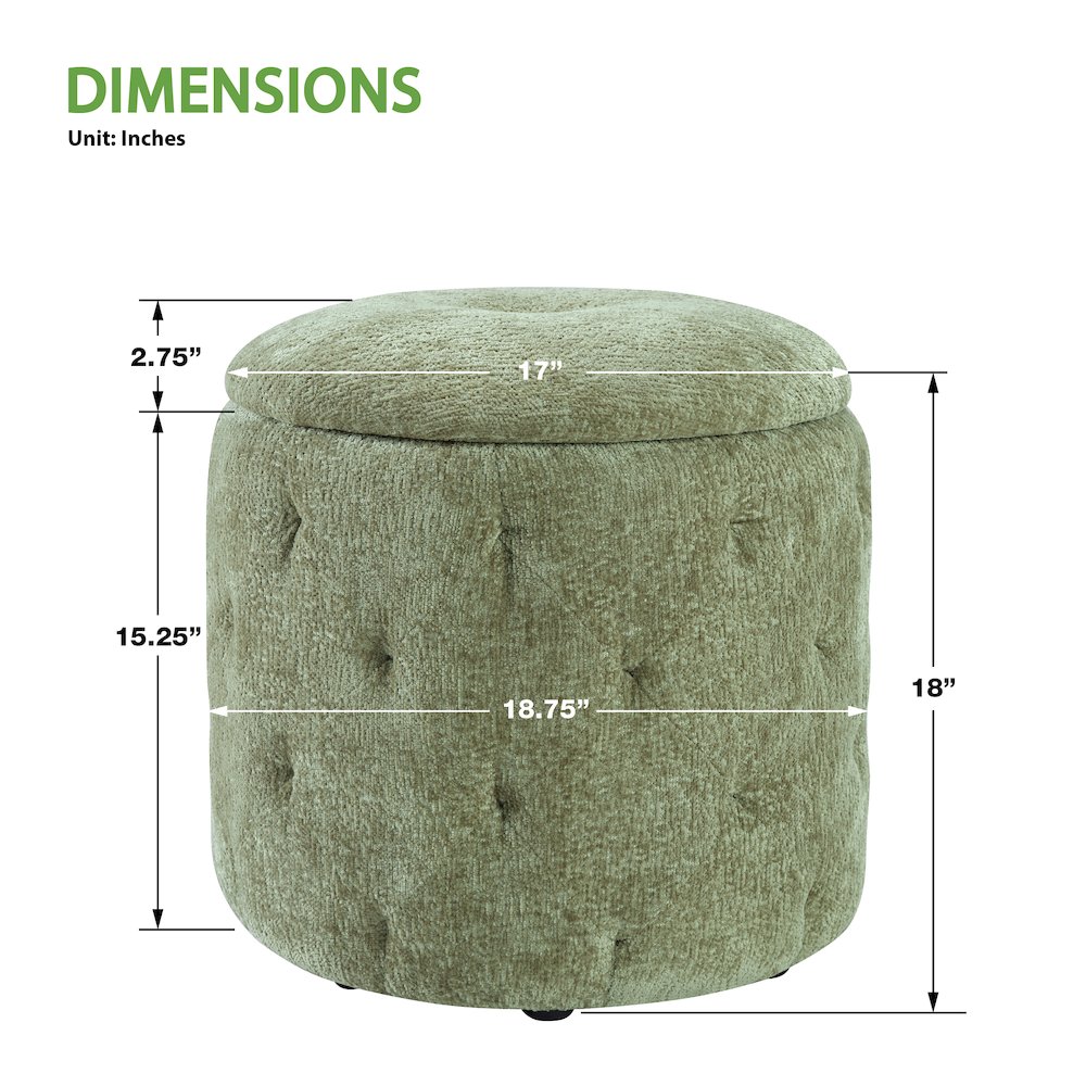 Erindale Round Storage Ottoman. Picture 2