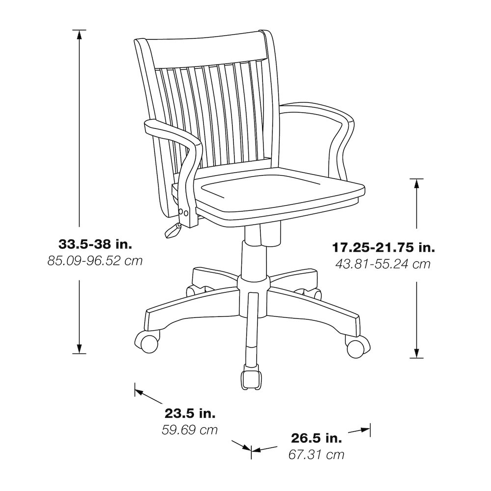 Deluxe Wood Banker's Chair. Picture 7