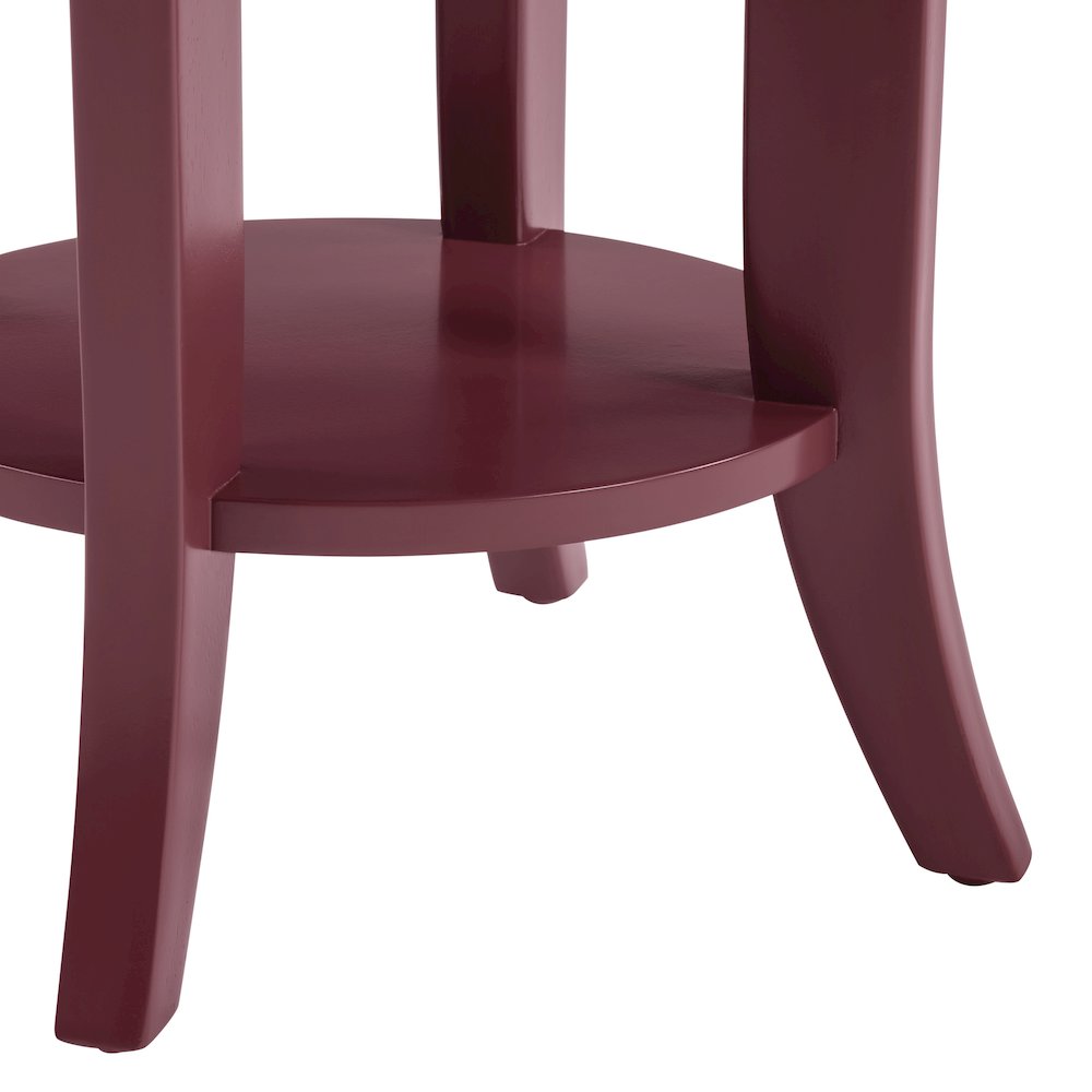 Golden Side Table in Maroon Wood Finish. Picture 9