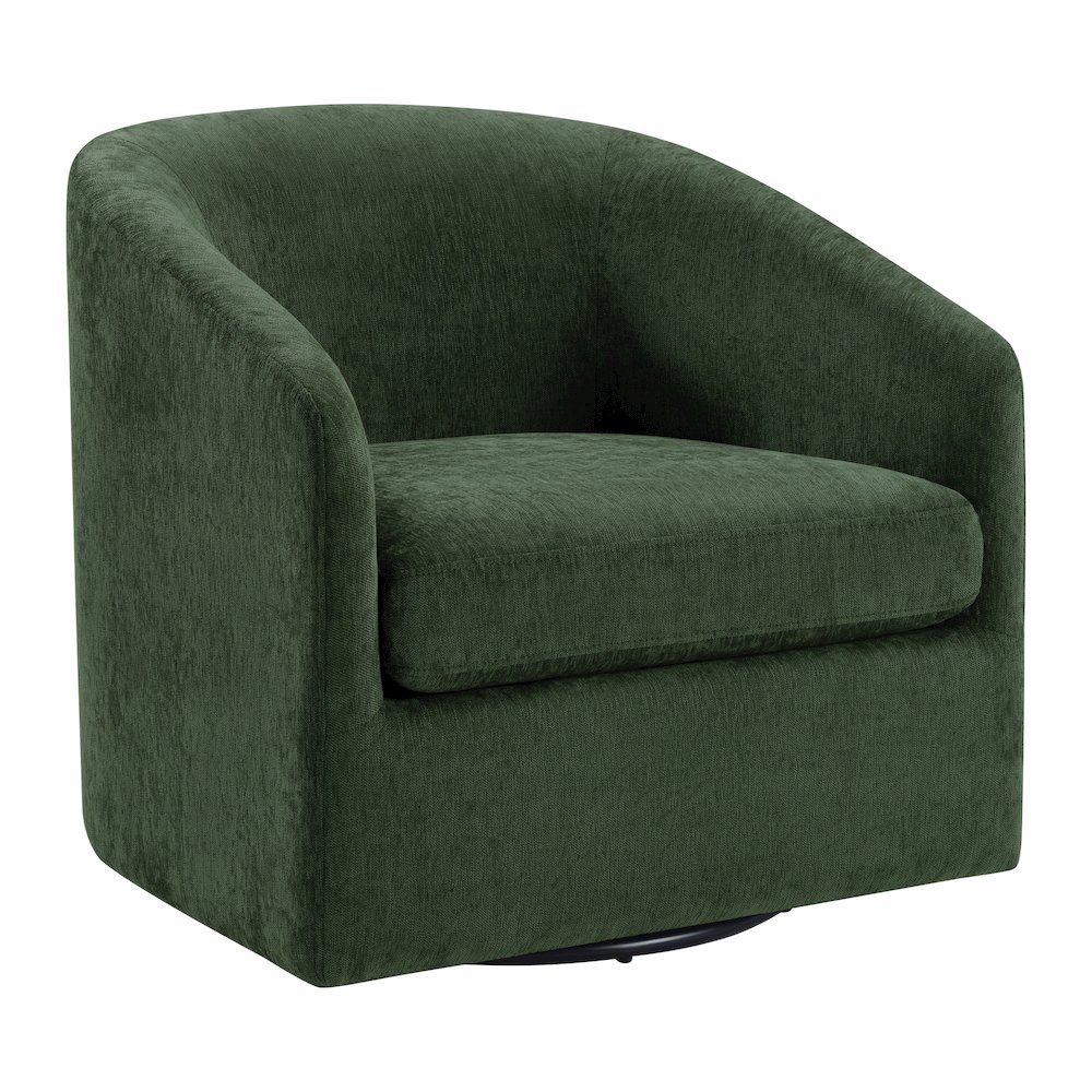 Parker Swivel Tub Chair In Green Fabric. Picture 1