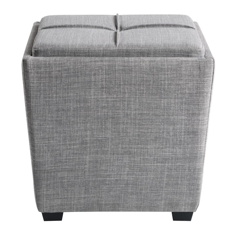 Rockford Storage Ottoman in Dove Grey Fabric, RCK361-M55. Picture 3