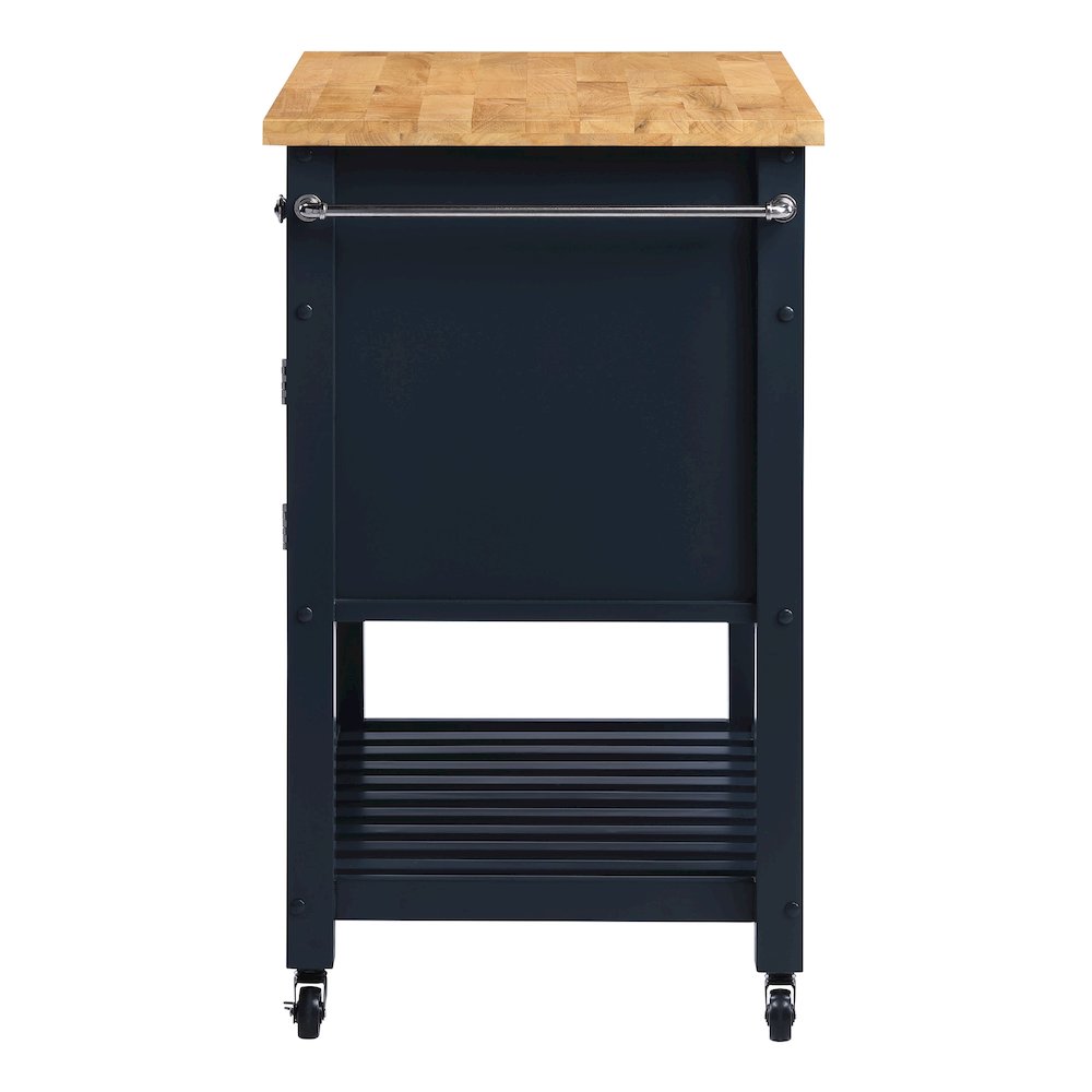 Stirling Kitchen Cart in Blue Finish. Picture 3