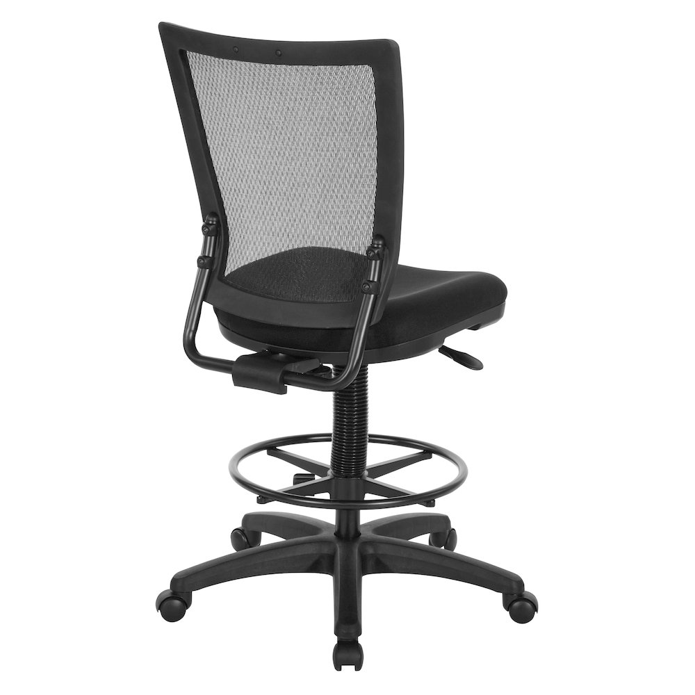 Soft PU Padded Back Frame with Breathable ProGrid Mesh Back Drafting Chair. Picture 5