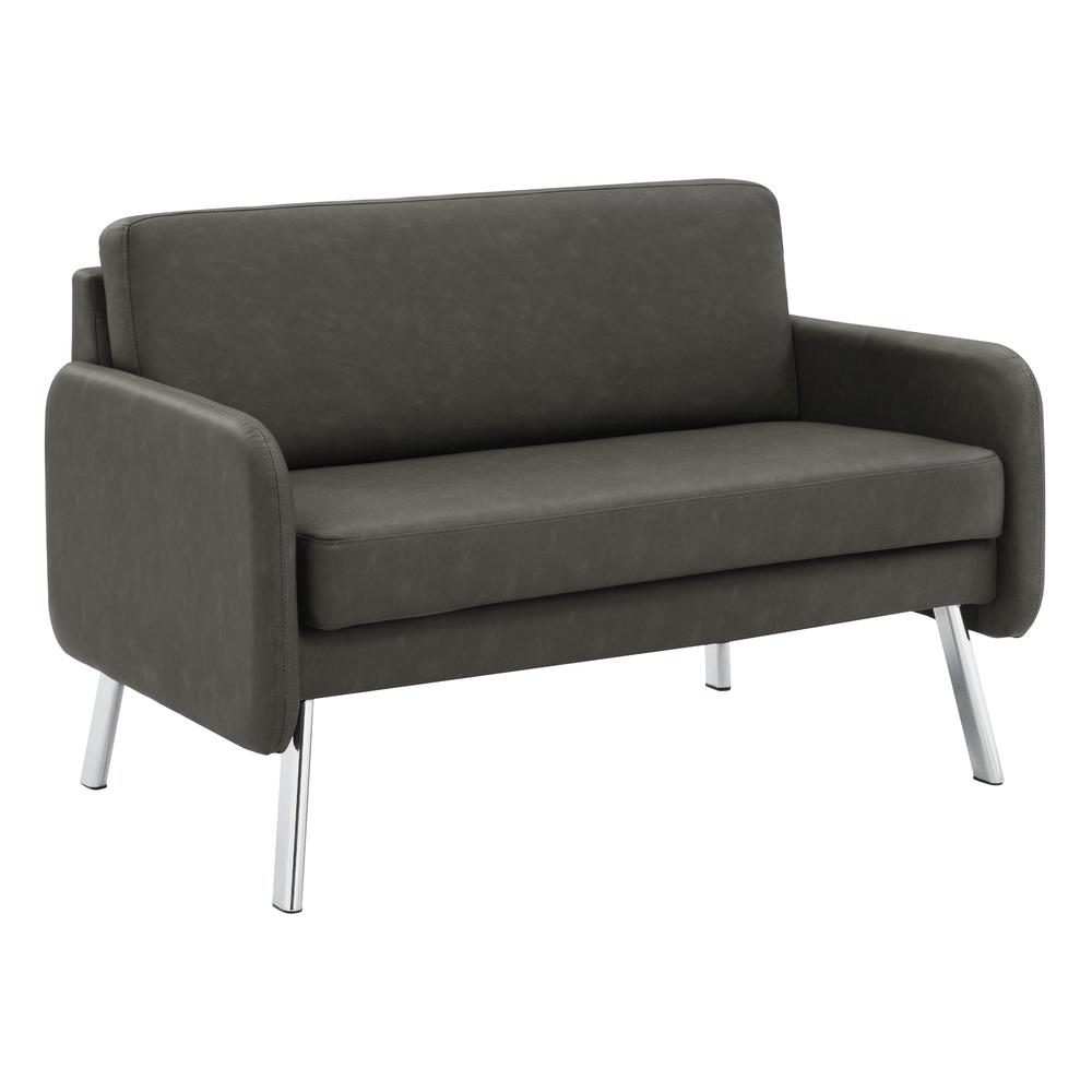 Lounge Loveseat in Faux Leather. Picture 1