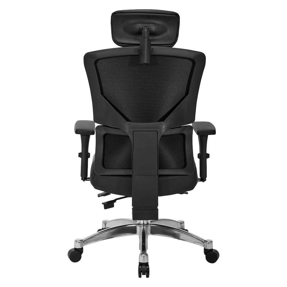 Manager’s Chair with Dillon Black Fabric Seat and Back and adjustable Headrest. Picture 6