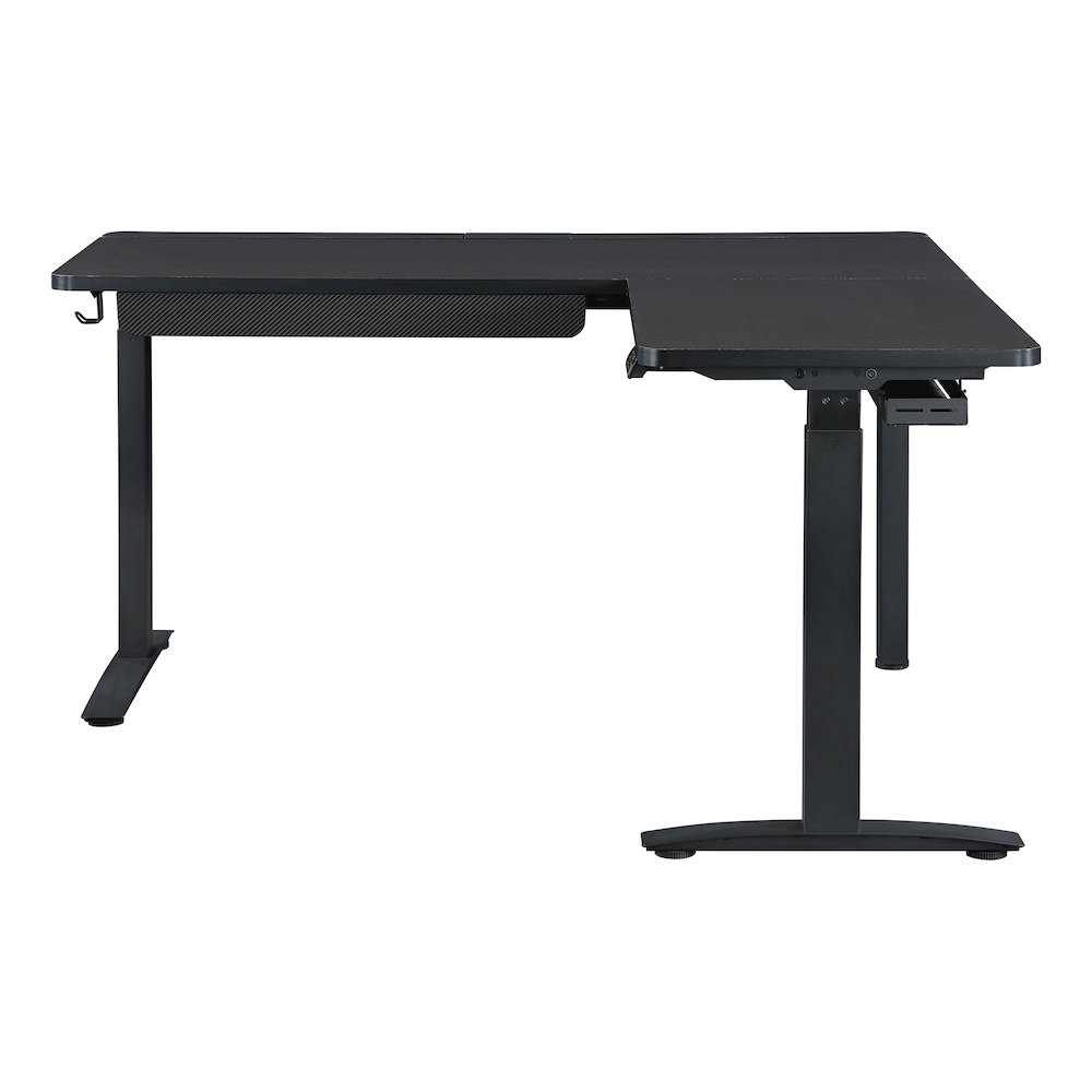 Kilo L-Shape Electric Lift Gaming Desk in Grey Carbon Fiber Finish. Picture 5