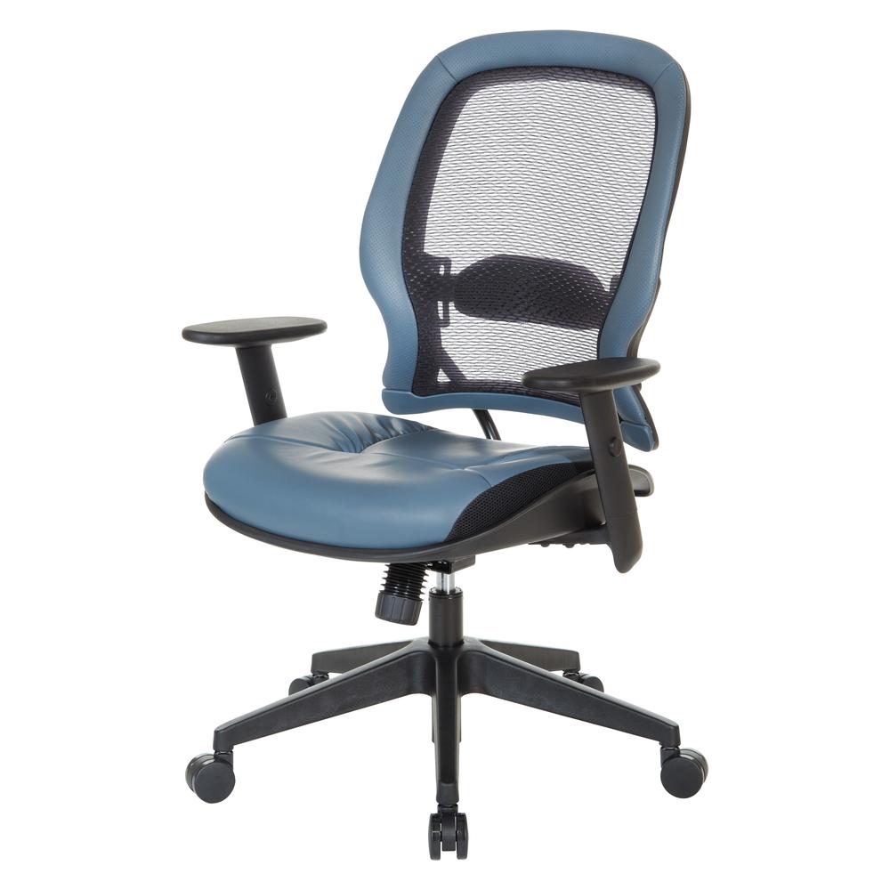 Dark Air Grid® Back Managers Chair, Black/Blue. Picture 2