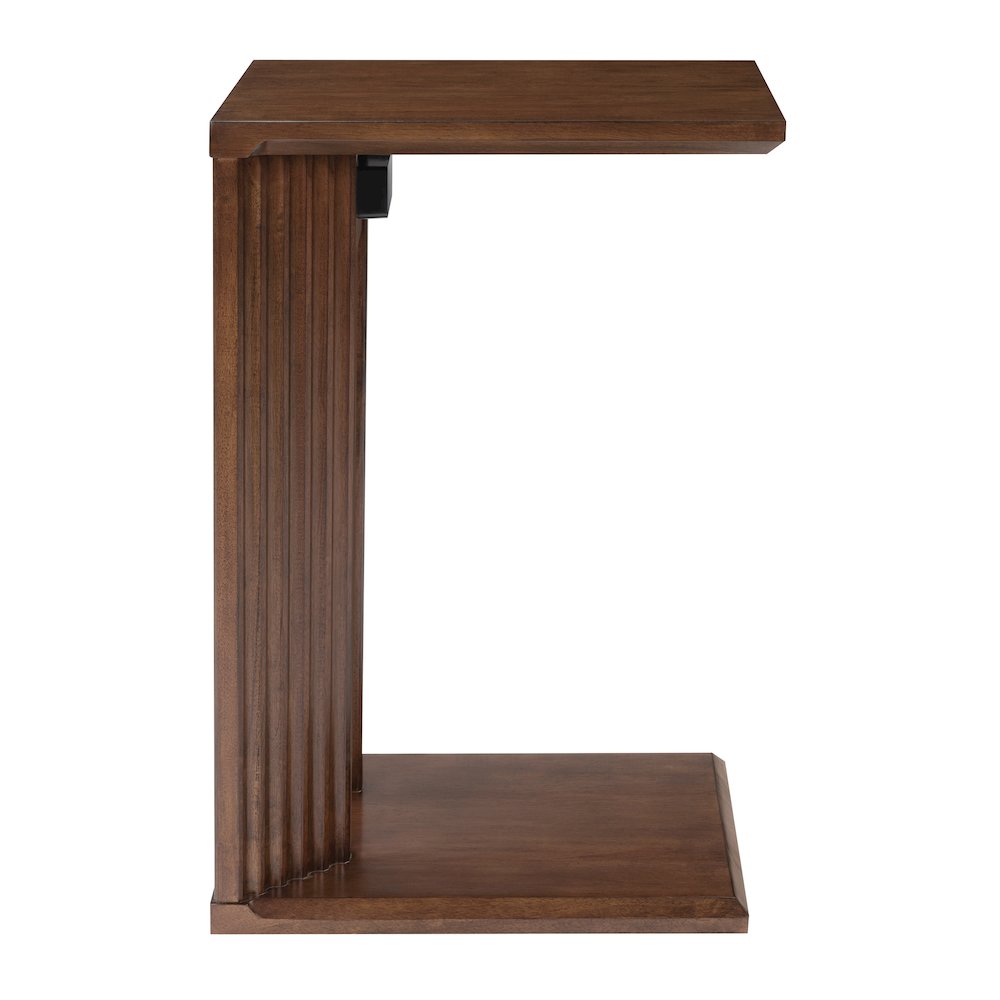 Winston Accent C-Table with Power in Dark Oak Finish. Picture 4