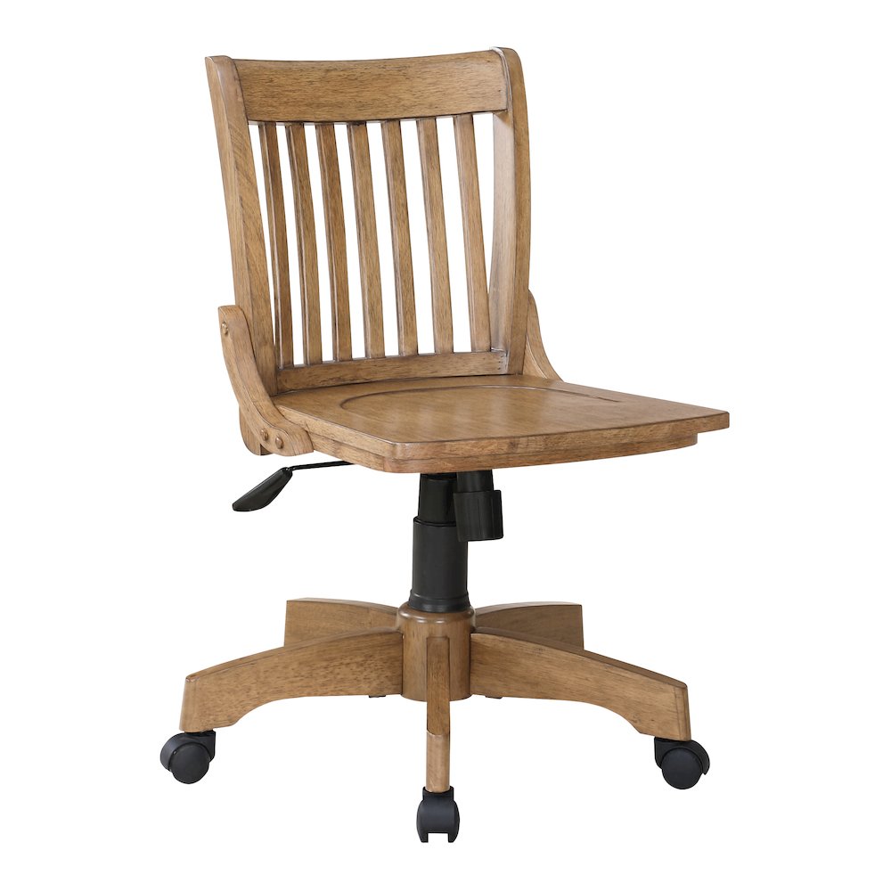 Deluxe Armless Wood Bankers Chair. Picture 1