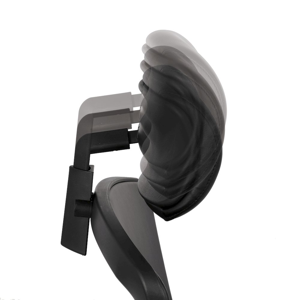 Manager’s Chair with Dillon Black Fabric Seat and Back and adjustable Headrest. Picture 10