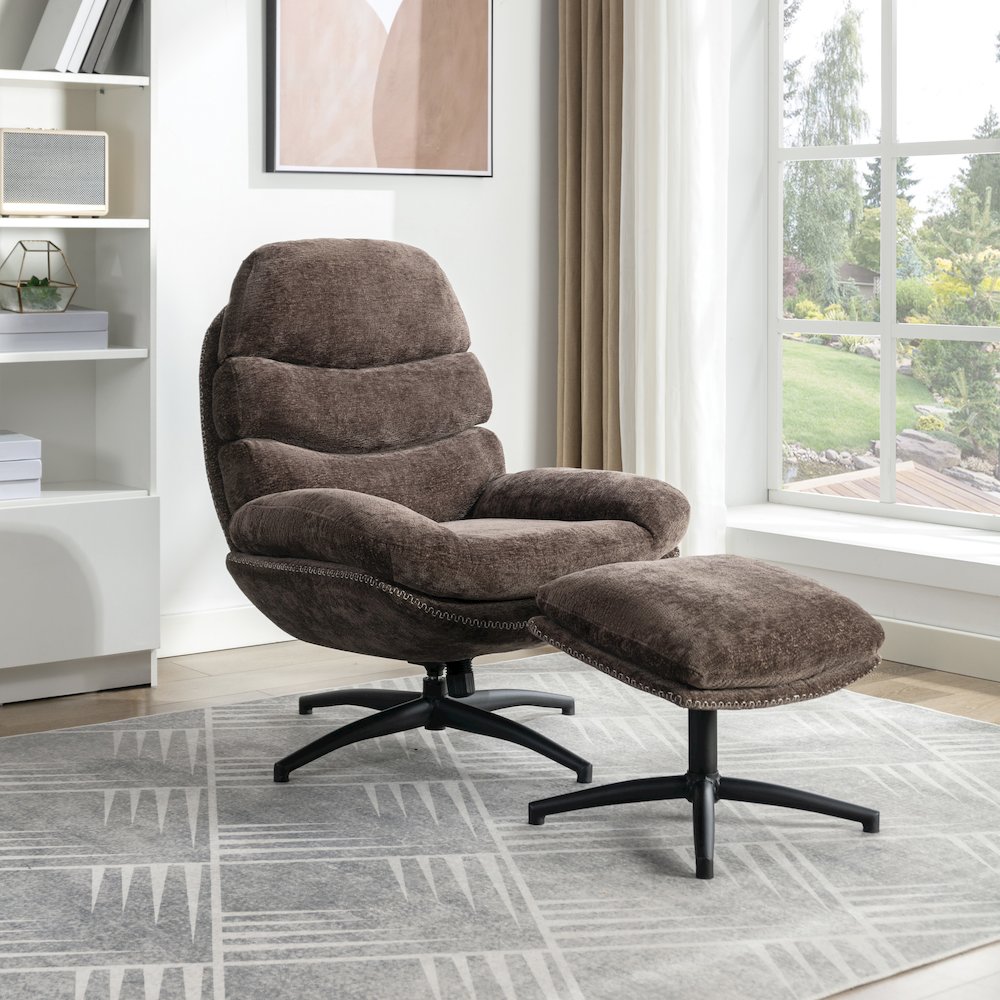 Kerry Swivel Lounge Chair & Footrest. Picture 6