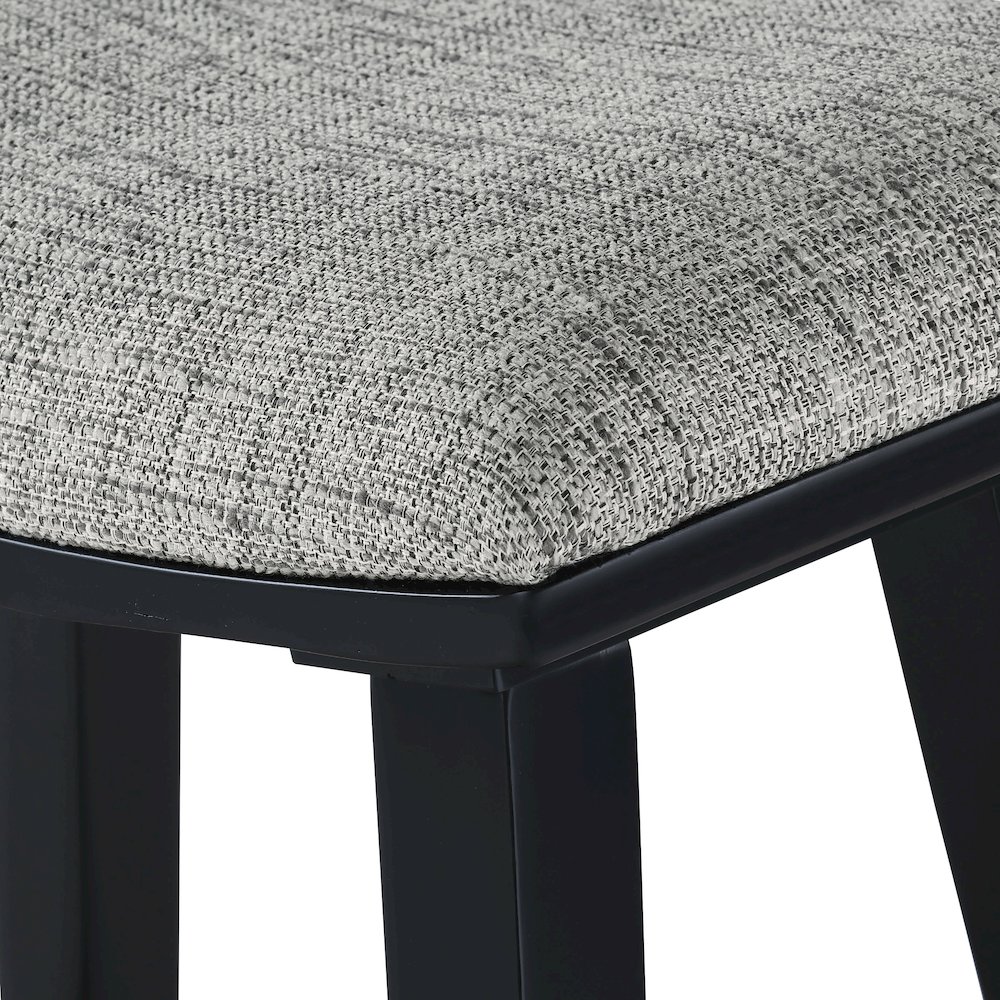 Coley 24" Saddle Stool 2-Pack With Graphite Fabric Seat And Black Wash Frame. Picture 9