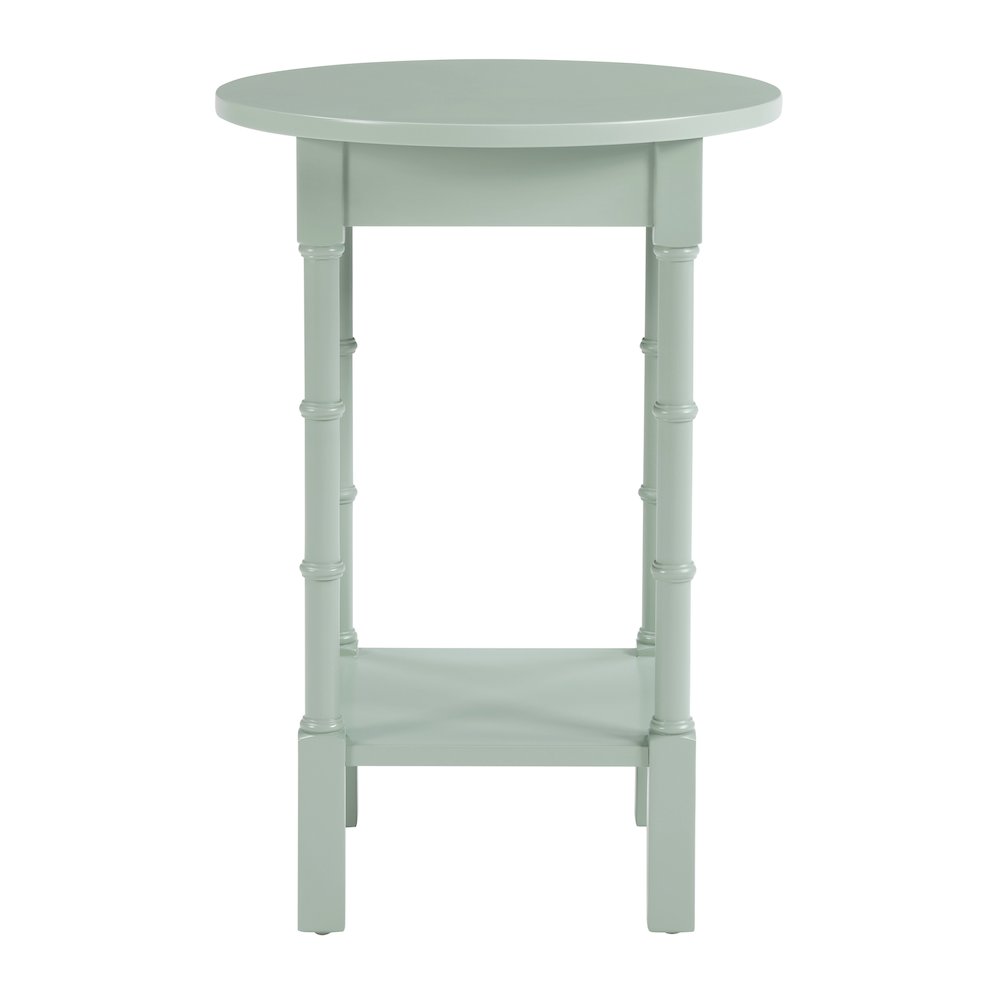 Golden Side Table in Sage Green Wood Finish. Picture 2