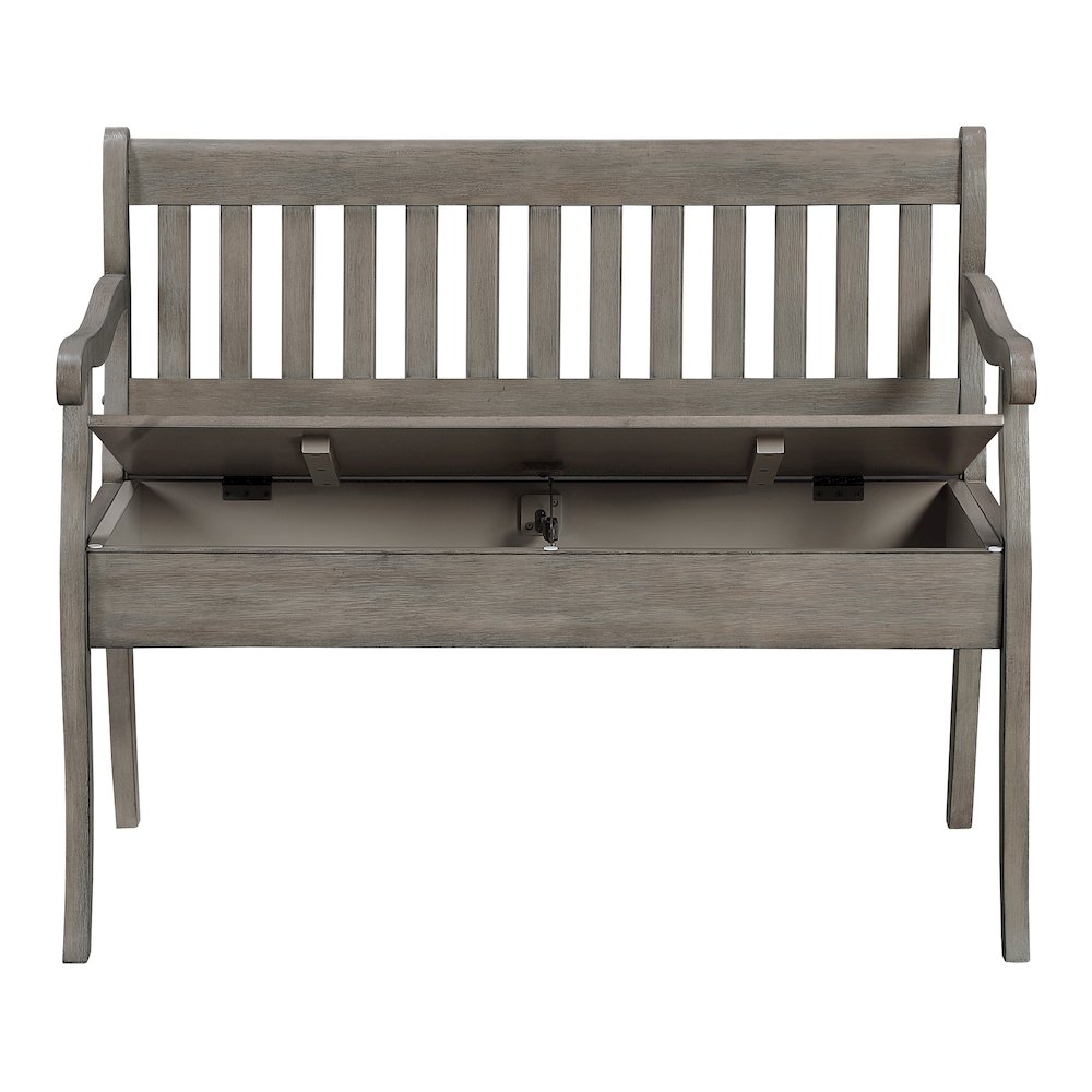 Wakefield Entryway Storage Bench Goldstone Finish. Picture 5