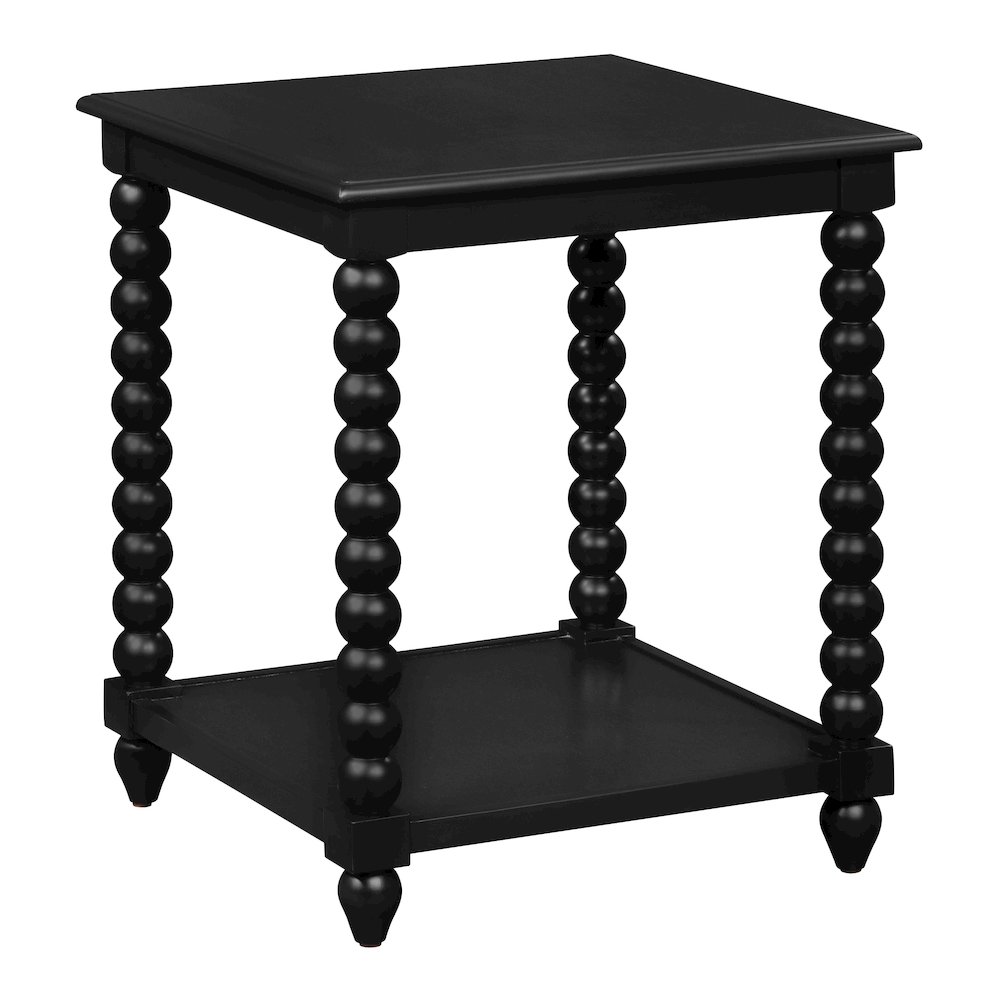 Elise End Table in Black Finish. Picture 1