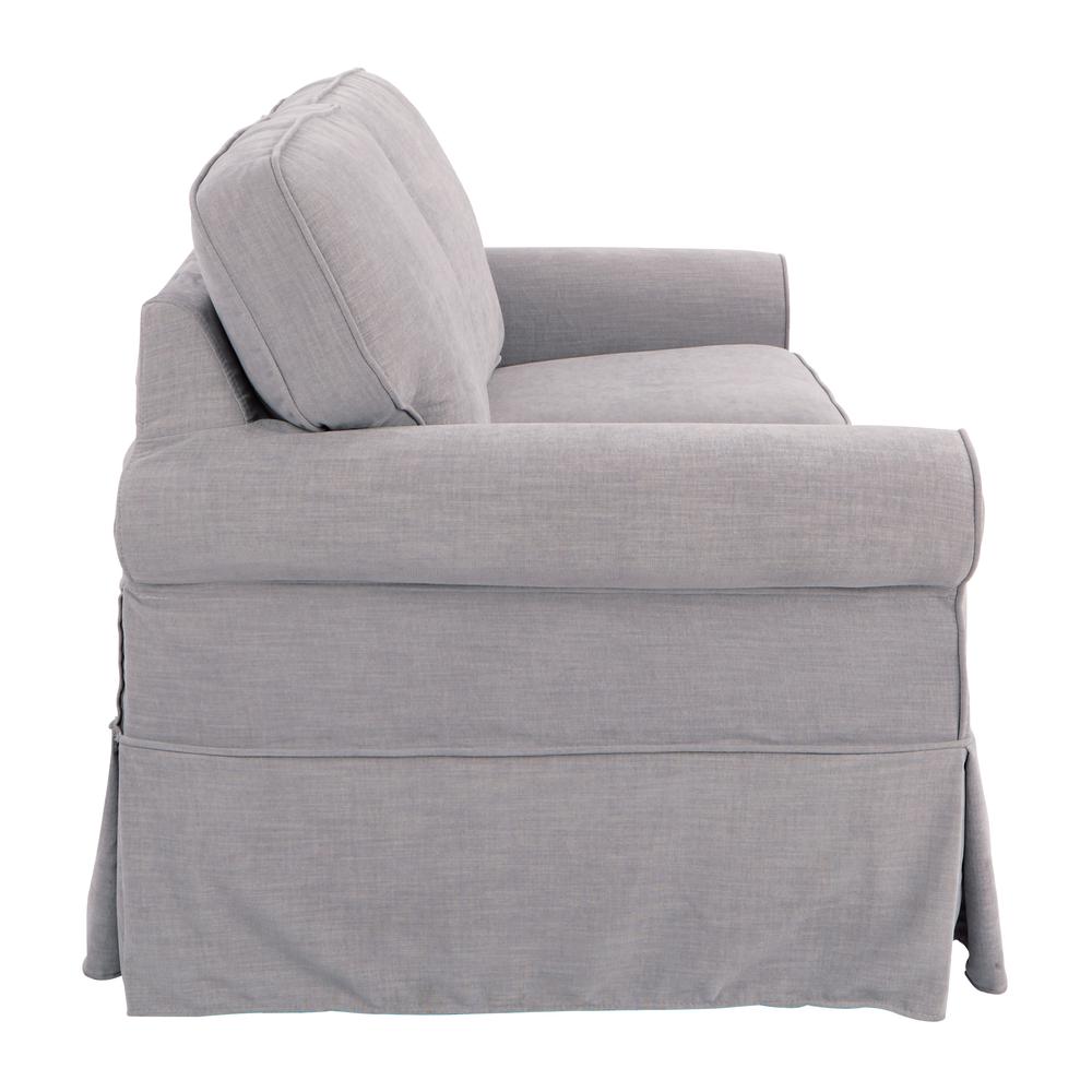 Loveseat with Fog Slip Cover. Picture 3