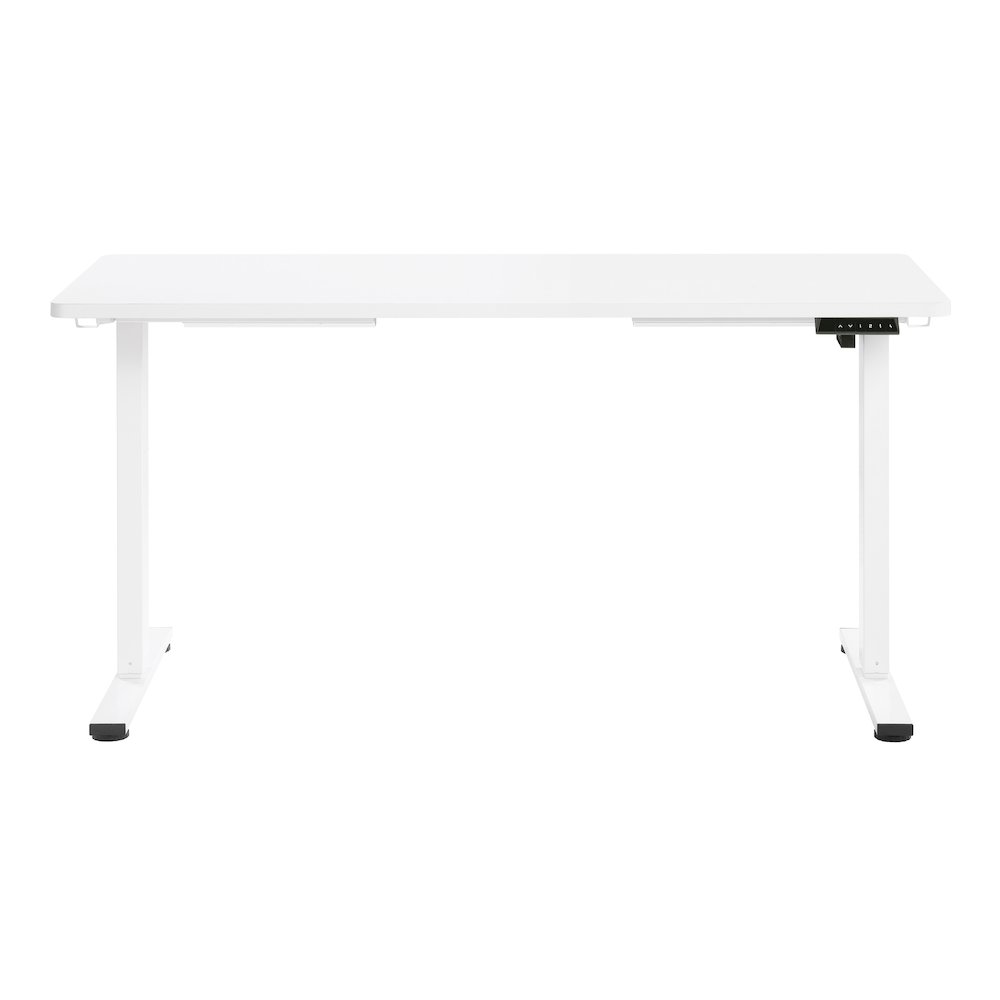 Primo 59"W Sit to Stand Electric Height Adjustable Desk in White Finish. Picture 3
