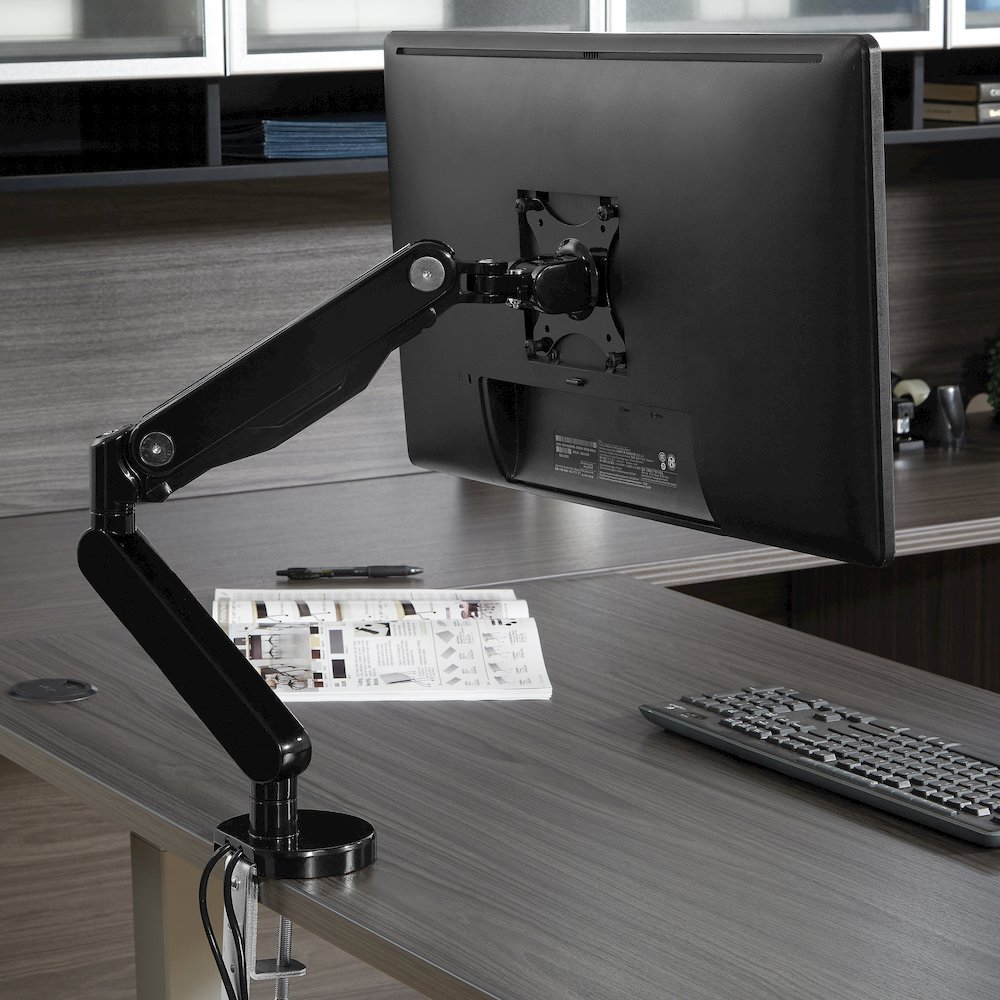 Single Monitor Arm with Dual USB 3.0 Port in Black Finish, A2MAS1730-BK. Picture 4