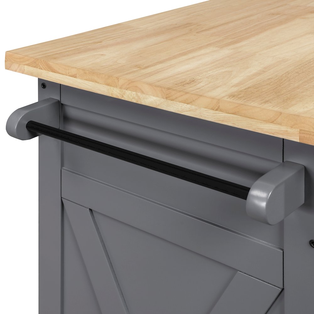 Bolten Kitchen Cart in Grey Finish. Picture 11